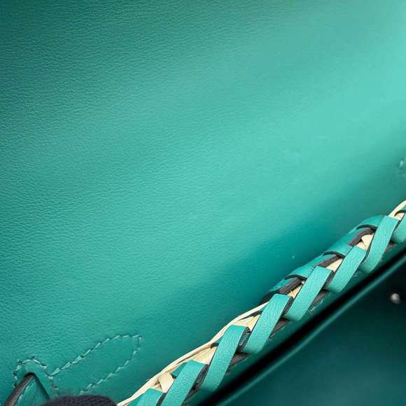 Hermes Kelly Picnic Mini Vert Verone Silver Hardware Swift Willow Y Stamp - Picture 8 of 13